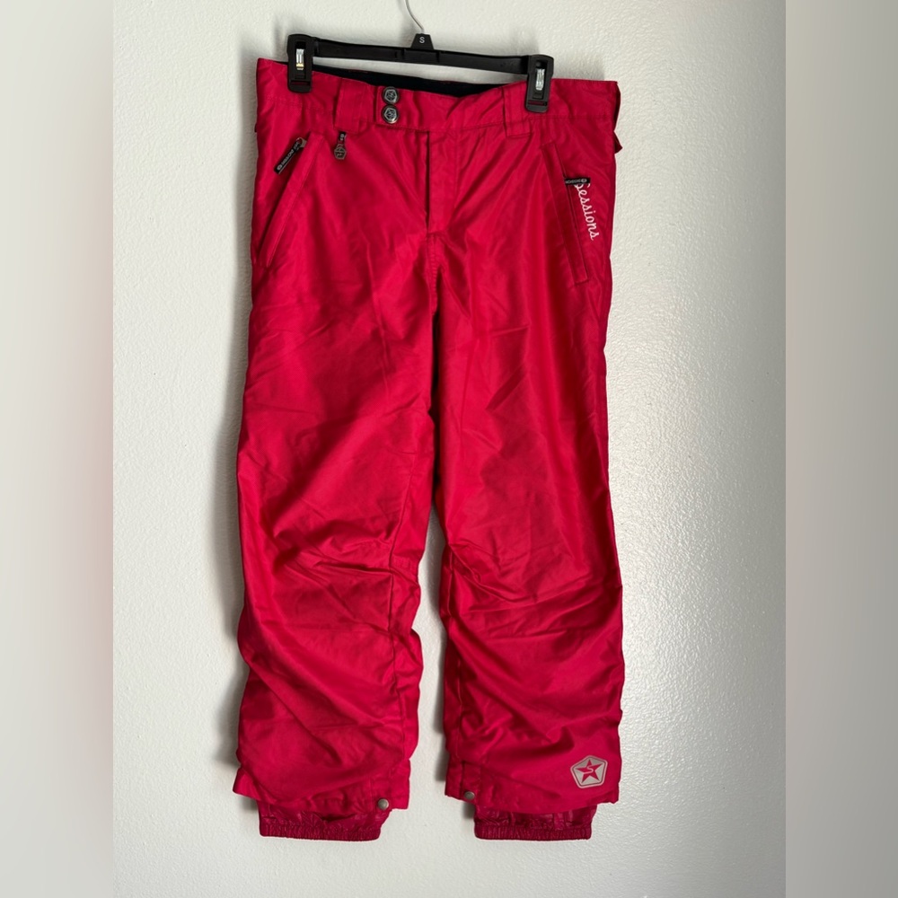Sessions Red Embroidered Ski Snowboard Pants Size XL